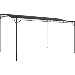 vidaXL Paviljong antracit 4x3 m 180 g/m² tyg och stål - Partytält & paviljoner