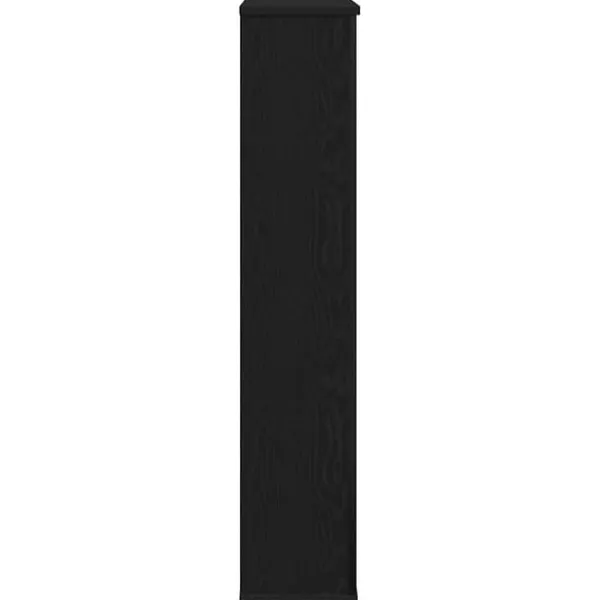 Öppen spis infattning svart ek 100x20x100 cm konstruerat trä Öppna Spisar