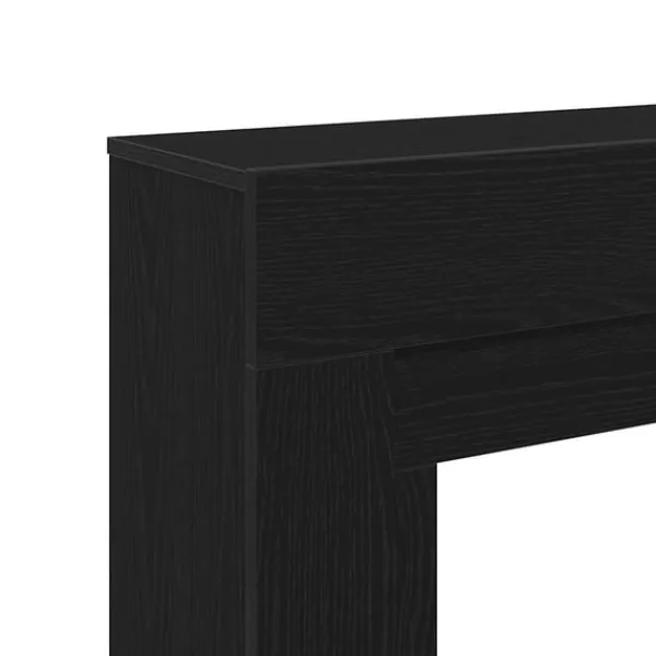 vidaXL Öppen spis infattning svart ek 100x30x87,5 cm konstruerat trä
