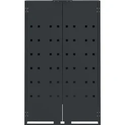 Online Skjul för sopkärl för 2 platser antracit 138x79x117 cm stål Skjul, Garage & Carports