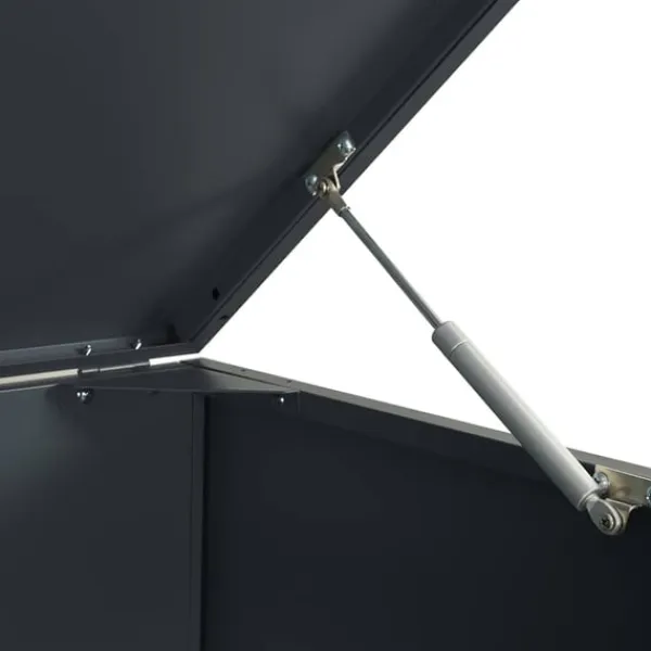 vidaXL Skjul för sopkärl för 3 platser antracit 207x79x117 cm stål