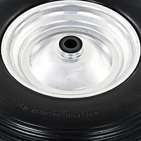 Skottkärra Hjul med Solid PU Axel 4,00-8 390 mm Trädgårdsverktyg