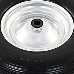 vidaXL Skottkärrehjul med axel massiv PU 4.00-8 390 mm