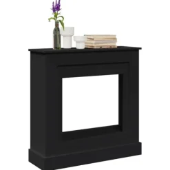 vidaXL Spiselkrans svart 90x30x90 cm konstruerat trä