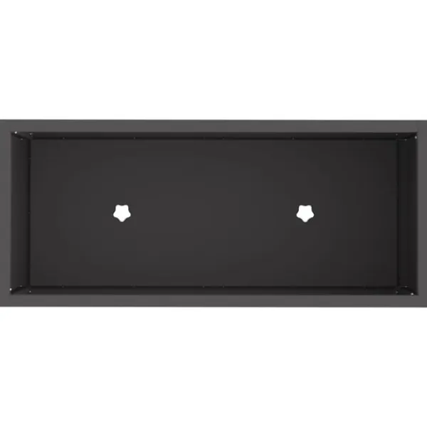 Hot Svart Metall 60 x 26 x 45 cm Krukor Metallkruka Rektangulär Krukor & Växtbehållare