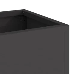 Hot Svart Metall 60 x 26 x 45 cm Krukor Metallkruka Rektangulär Krukor & Växtbehållare