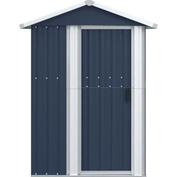 vidaXL Trädgårdsskjul antracit 126x97,5x177 cm galvaniserat stål - Förråd & Redskapsbodar