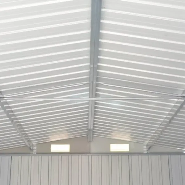 vidaXL Trädgårdsskjul grön 257x990x181 cm galvaniserat stål - Förråd & Redskapsbodar
