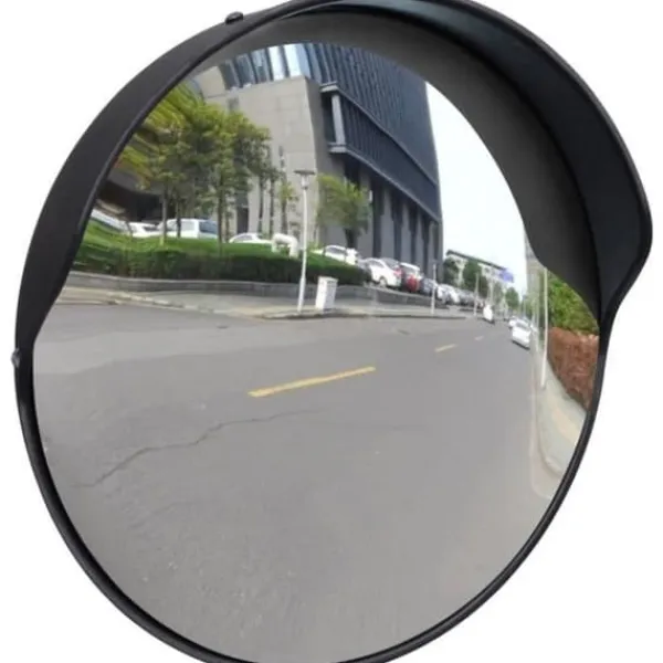 Clearance Utomhus Konvex Trafikspegel PC Plast Svart 30 cm Säkerhetsspeglar