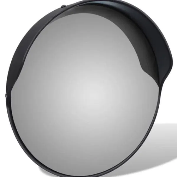 Clearance Utomhus Konvex Trafikspegel PC Plast Svart 30 cm Säkerhetsspeglar
