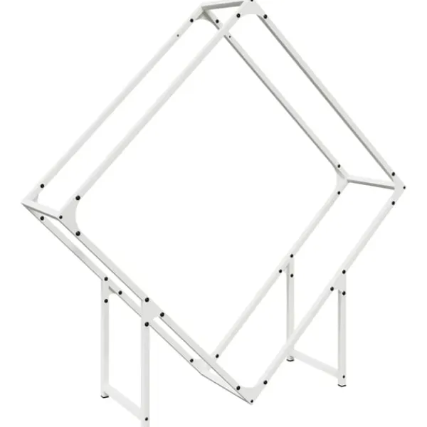 New Vedställ vit 100x25x100 cm kallvalsat stål Tillbehör Till Vedeldade Kaminer & Öppna Spisar