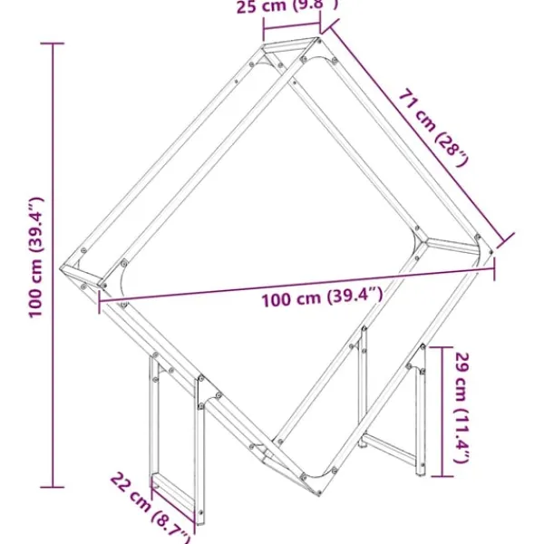 New Vedställ vit 100x25x100 cm kallvalsat stål Tillbehör Till Vedeldade Kaminer & Öppna Spisar