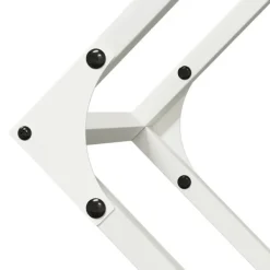 New Vedställ vit 100x25x100 cm kallvalsat stål Tillbehör Till Vedeldade Kaminer & Öppna Spisar