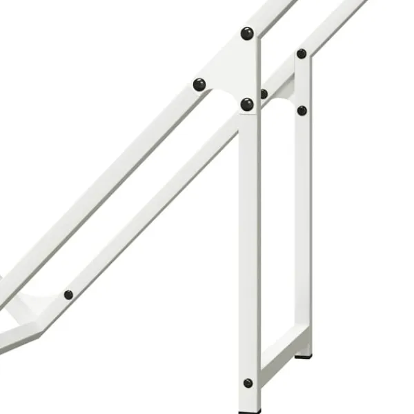 New Vedställ vit 100x25x100 cm kallvalsat stål Tillbehör Till Vedeldade Kaminer & Öppna Spisar