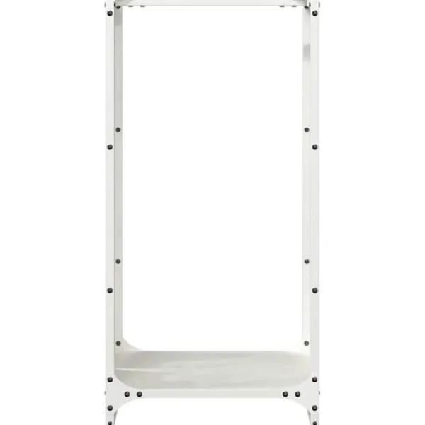 vidaXL Vedställ vit 40x30x80 cm kallvalsat stål