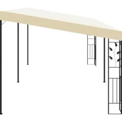 vidaXL Väggmonterad paviljong 6x3x2,5 m gräddvit - Partytält & paviljoner