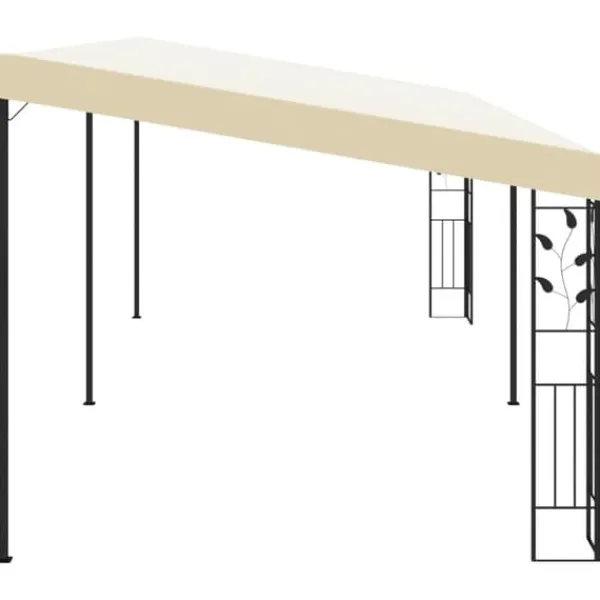 vidaXL Väggmonterad paviljong 6x3x2,5 m gräddvit - Partytält & paviljoner