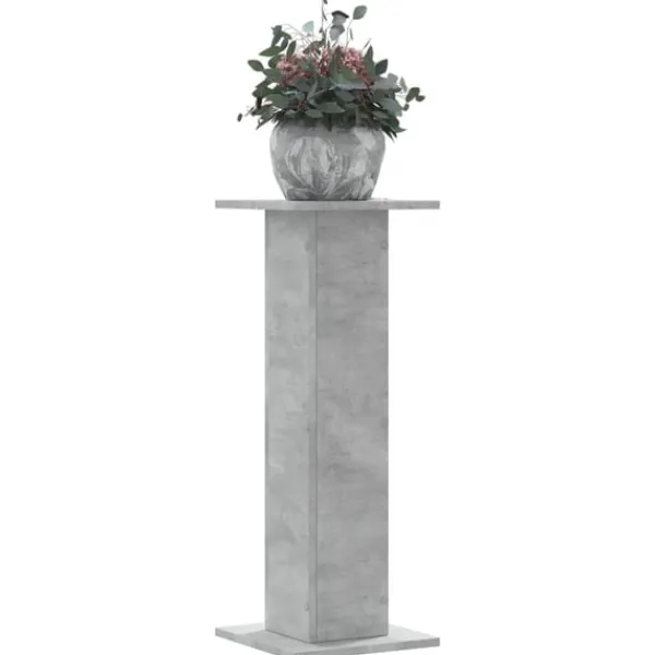 vidaXL Växtställ 2 st betonggrå 30x30x80 cm konstruerat trä