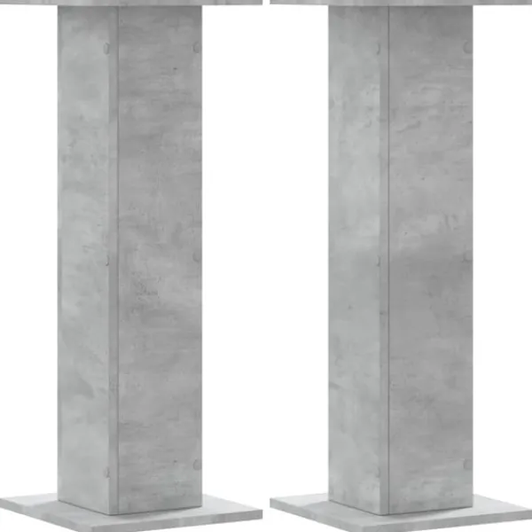 vidaXL Växtställ 2 st betonggrå 30x30x80 cm konstruerat trä