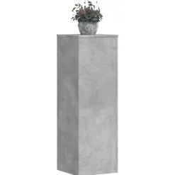 vidaXL Växtställ 2 st betonggrå 33x33x100 cm konstruerat trä