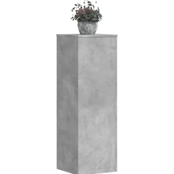 vidaXL Växtställ 2 st betonggrå 33x33x100 cm konstruerat trä