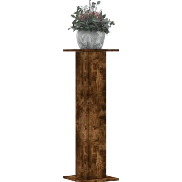 vidaXL Växtställ 2 st rökfärgad ek 30x30x95 cm konstruerat trä