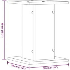 Växtställ 2 st vit 30x30x40 cm konstruerat trä Växtställ