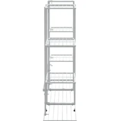 Best Växtställ 94,5x25x89 cm vit järn - Växtställ Växtställ