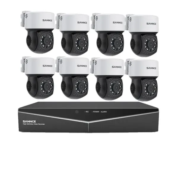 Videoövervakningssystem, 2MP HD-upplösning, hög klarhet kamerabullet., 1T, 8ch med 8 st kamera