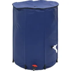 Vikbar vattentank med kran 750 L PVC - Slitstark och lättanvänd | Färg: Grön | Storlek: 750 L