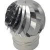 Vinddriven roterande rökutsug i AISI304 rostfritt stål, rund bas, skorstenslock Ø 160 mm Tillbehör Till Vedeldade Kaminer & Öppna Spisar
