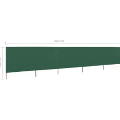 Vindskydd 5 paneler tyg 600x160 cm grön - Vindskärm - Vindskärmar - Home & Living