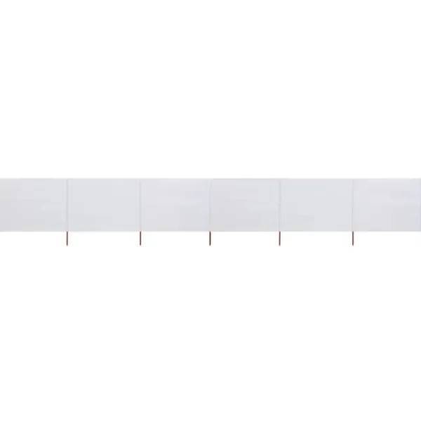 vidaXL Vindskydd 6 paneler tyg 800x160 cm sandvit