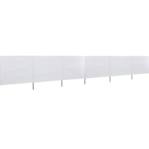 vidaXL Vindskydd 6 paneler tyg 800x160 cm sandvit