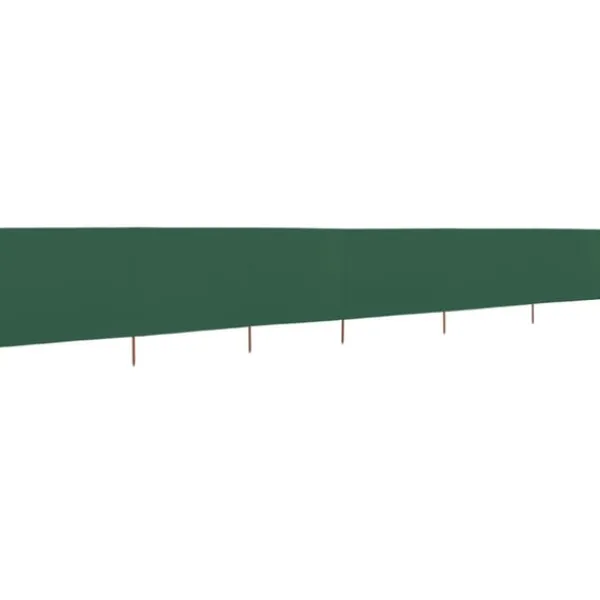 Clearance Vindskydd 6 paneler tyg 800x120 cm grön Vinddekoration