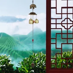 Vindspel Metallklocka Djurformad Hemdekoration Utomhus Trädgårdsdekoration (#02)