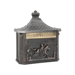 vidaXL Vintage väggpostlåda - - Brons - Gjuten aluminium - 40,5 x 15,5 x 44 cm - Vattentät - Låsbar