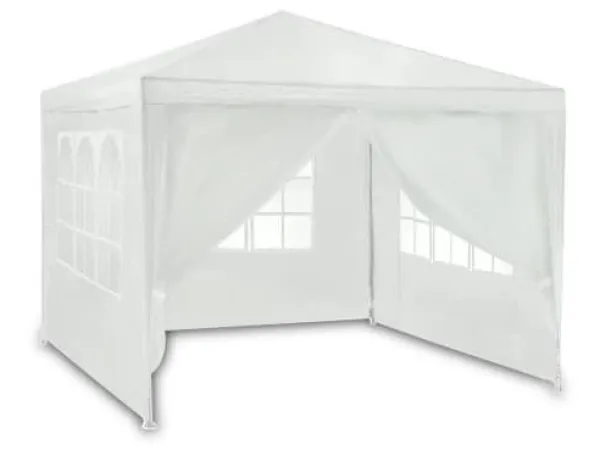 Vit trädgårdspaviljong 3x3m 4936