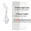 Best Växtbelysning, Fullspektrum LED, Hög Intensitet,EU-kontakt, 5rör 1M kabel Kit För Växt- & Örtplantering