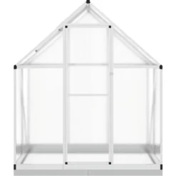 Best Växthus med ram silver 169x114x202 cm aluminium Växthus