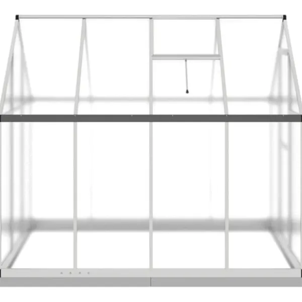 vidaXL Växthus med ram silver 224x169x202 cm aluminium