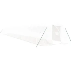 vidaXL Växthus med stålram vit 72 m² 24x3x2 m