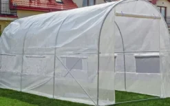 Viking Choice Växthus 3x2x2 meter - vitt - med 6 myggnätsfönster - 6m2