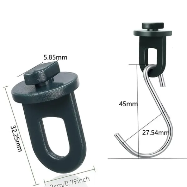 Växthusklämmor med S-Krokar, 50-pack
