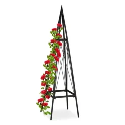 Sale Växtstöd Obelisk, 132x36x34 cm, Svart Krukor & Växtbehållare