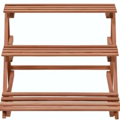 Hot Växtställ - Living Växtställ 3 nivåer cedarträ 48x45x40 cm Växtställ