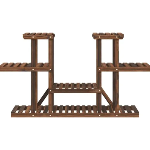 Online Växtställ - Living Växtställ 110x25x73 cm massivt granträ Växtställ