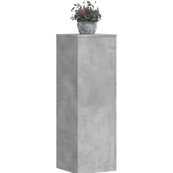 vidaXL Växtställ 2 st betonggrå 33x33x100 cm konstruerat trä