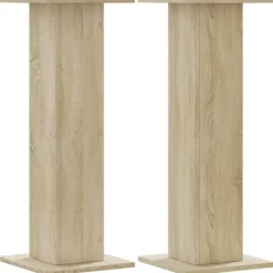 Växtställ 2 st sonoma-ek 30x30x80 cm konstruerat trä Växtställ