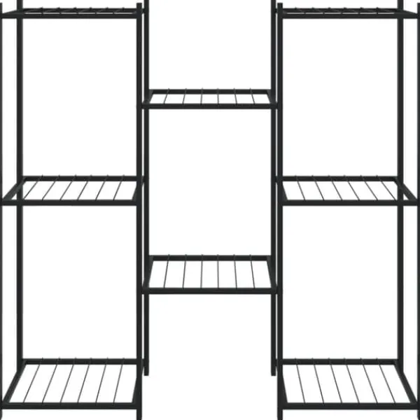 Outlet Växtställ av svart järn för växter och dekoration | Storlek: 83x25x80 cm Växtställ